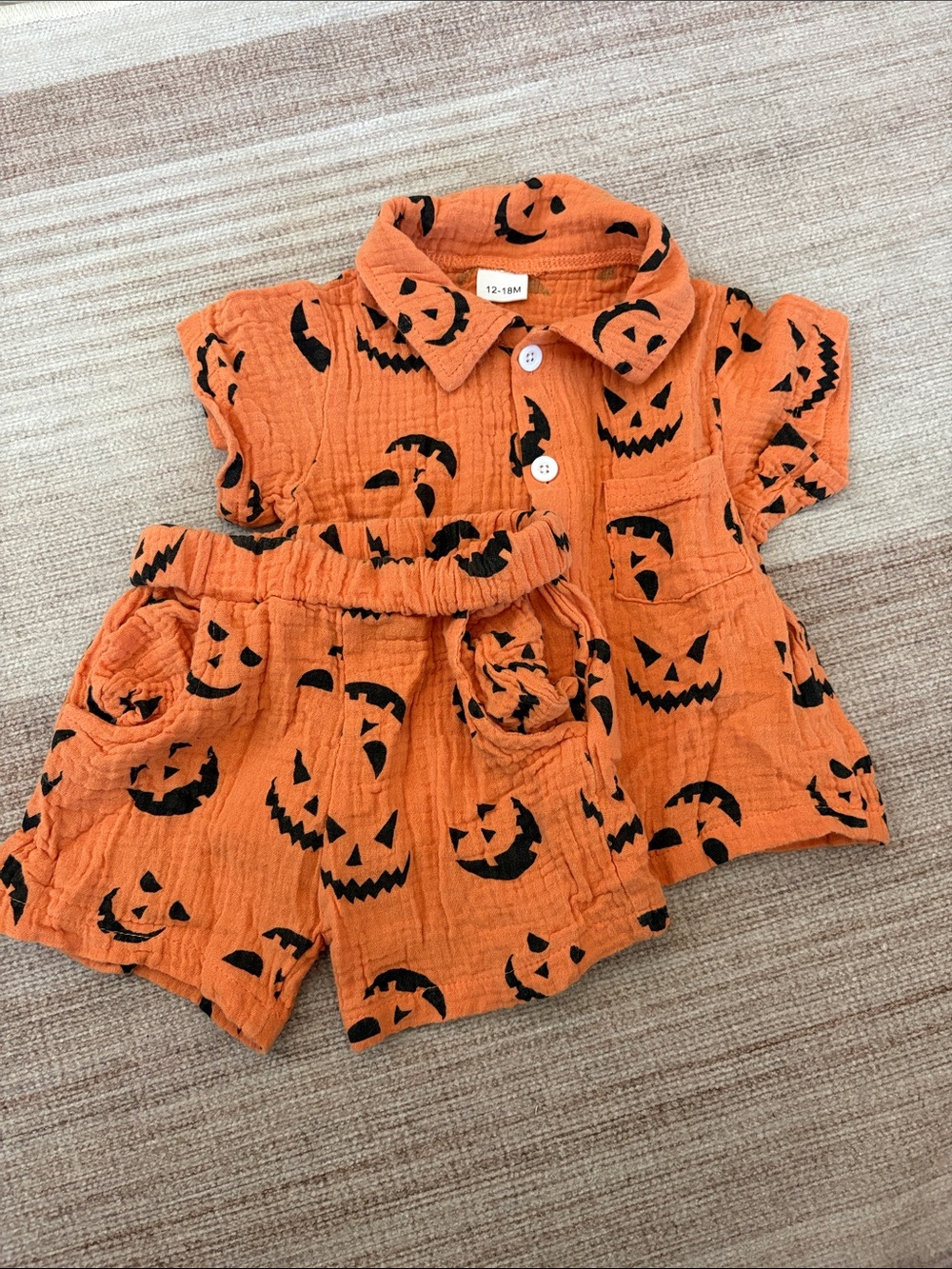 Amazon Orange & Black Halloween Pumpkin Matching Set